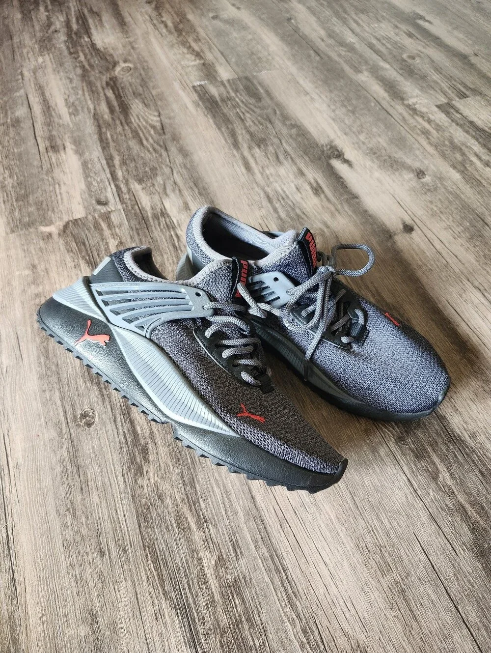 NWOT Puma Boys Pacer Future Knit Gray Running Shoes